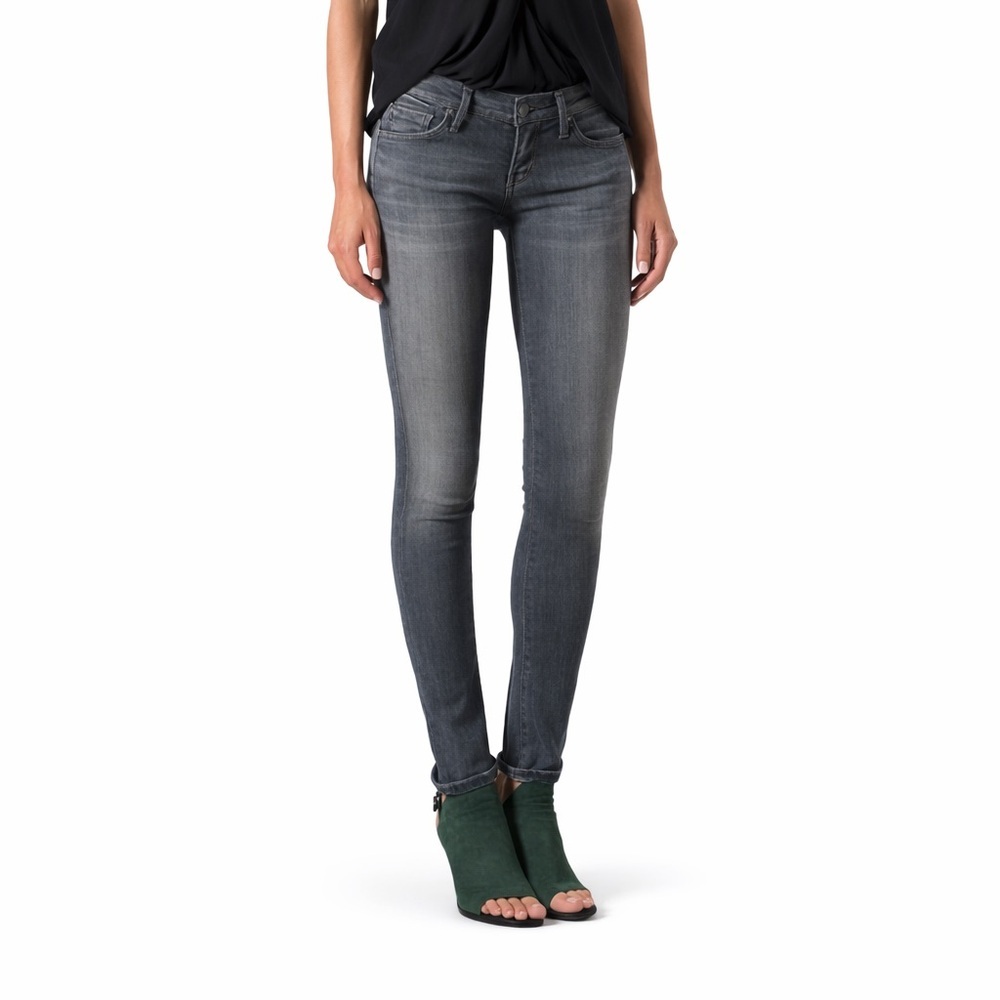 Citizens Of Humanity 30x28 Racer Low Rise 0955 Skinny Jeans gray raw hem